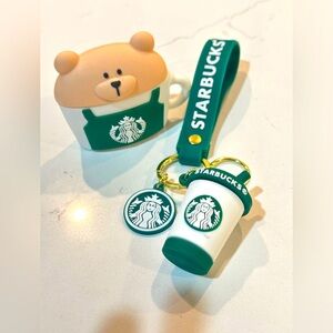 Starbucks keychain & EarPod 2 Pro holder set
